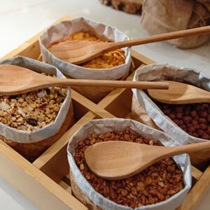 Cereals in the sack is buffet table
